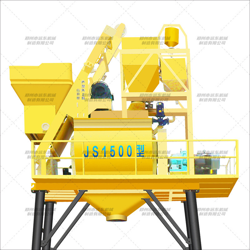 JS-1500型双电机摆线针强制搅拌机(图1) JS-1500型双电机摆线针强制搅拌机(图1)